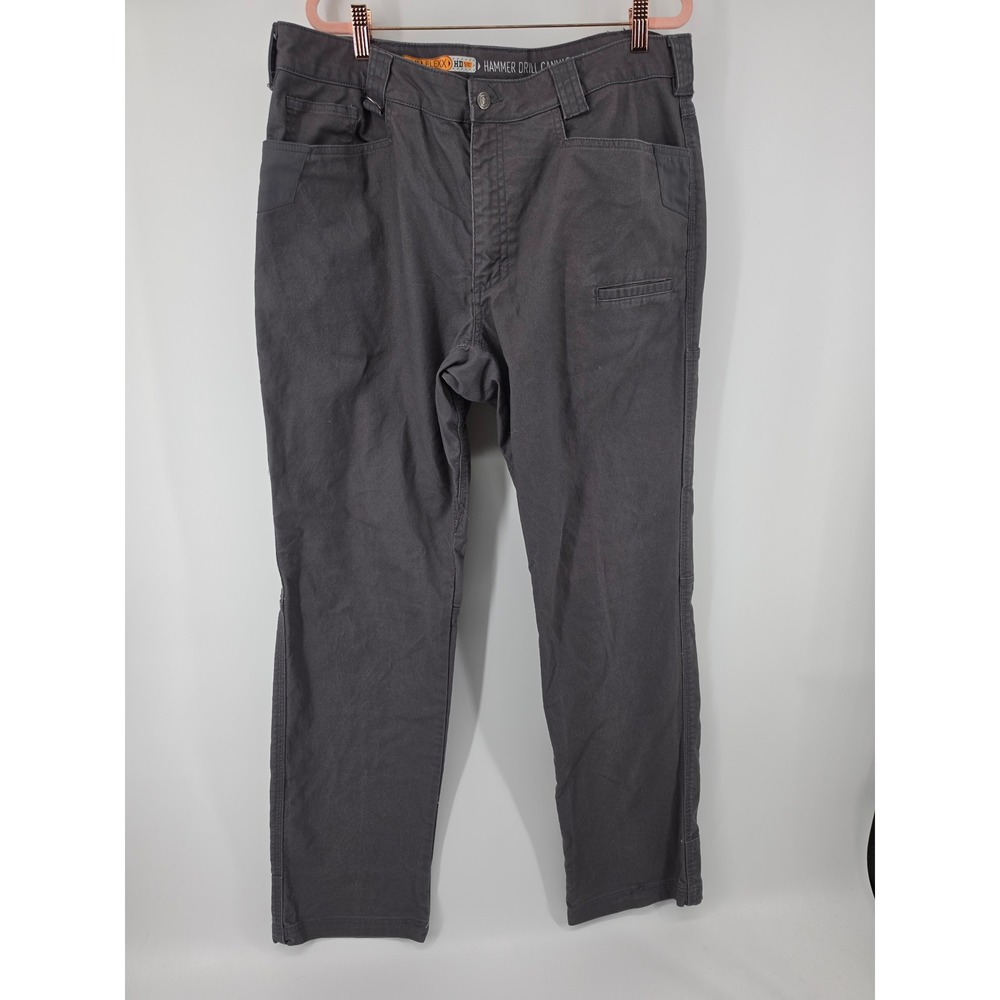 Noble Outfitters Mens Hammer Drill Canvas Work Pants Gray FullFlexx HD 38x34